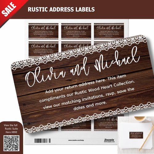 Rustic Look Custom Brand Return Address Wedding Label