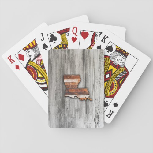 Rustic Louisiana Shape Playing Cards