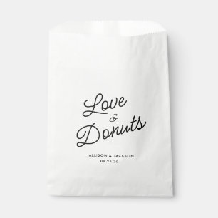 Rustic Love and Donuts Wedding Donuts Favor Bags