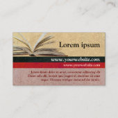 Rustic Love BookShop Literature Business Card (Back)