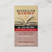 Rustic Love BookShop Literature Business Card (Front)