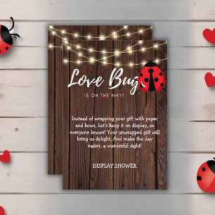 Rustic Love Bug Baby Shower Enclosure Card