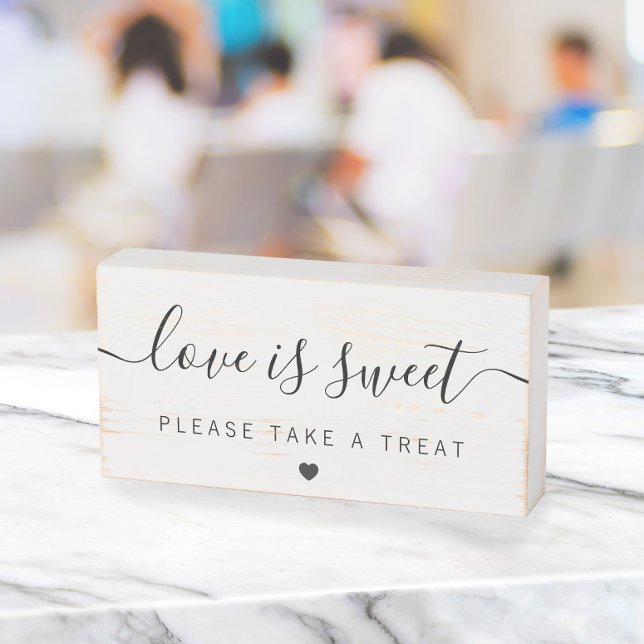 Rustic Love is Sweet Sign for Wedding, Wood Box (Creator Uploaded)