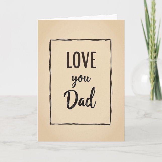 Rustic Love You Dad Card (Front)