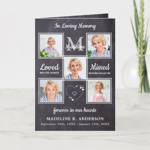 Rustic Loving Memory 5 Photos Memorial Funeral Program