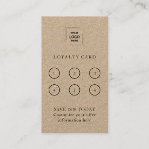 Rustic Loyalty Reward Customer Retention Style Card