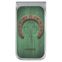 Rustic Lucky Horse Shoe Irish Personalized Silver 