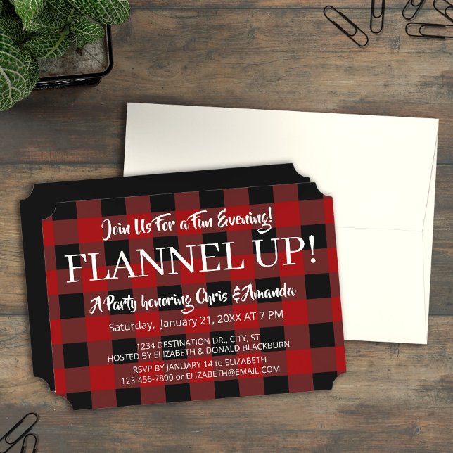 Rustic Lumberjack Plaid Celebration Event Occasion Invitation (Rustic Lumberjack Plaid Celebration Event Occasion Invitation)