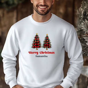Rustic Lumberjack Plaid Tree Christmas Hoodie 