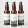 Rustic Luxe Nature Outdoor Mountains Wedding Favor Beer Bottle Label