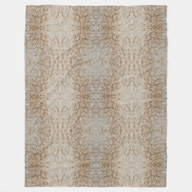 Rustic Luxe | Psychedelic Sheep Warm Wool Texture Fleece Blanket (Front)