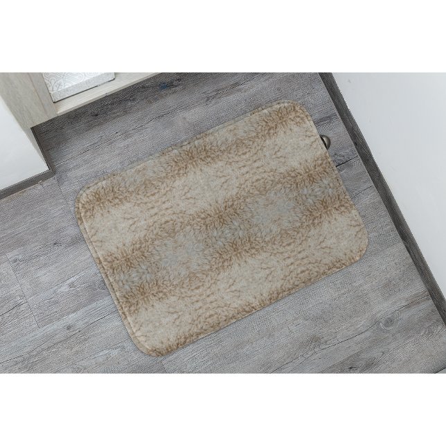 Rustic Luxe | Psychedelic Sheep Wool Texture Bath Mat (Creator Uploaded)