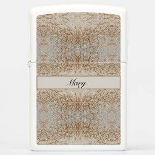 Rustic Luxe   Psychedelic Sheep Wool Texture Zippo Lighter