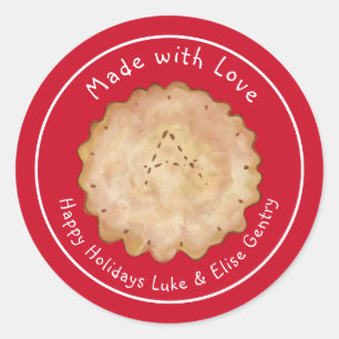 Rustic Made with Love Apple Pie Sticker