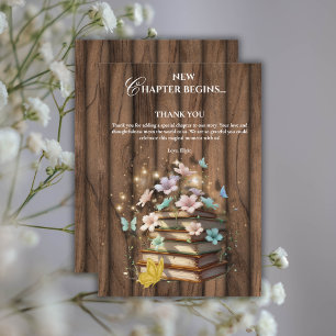 Rustic Magical Storybooks Baby Shower  Thank You Card