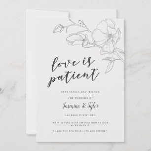 Rustic Magnolia Flowers Wedding Postponement Announcement