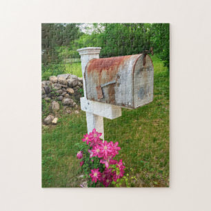 Rustic Mail Box Vermont. Jigsaw Puzzle