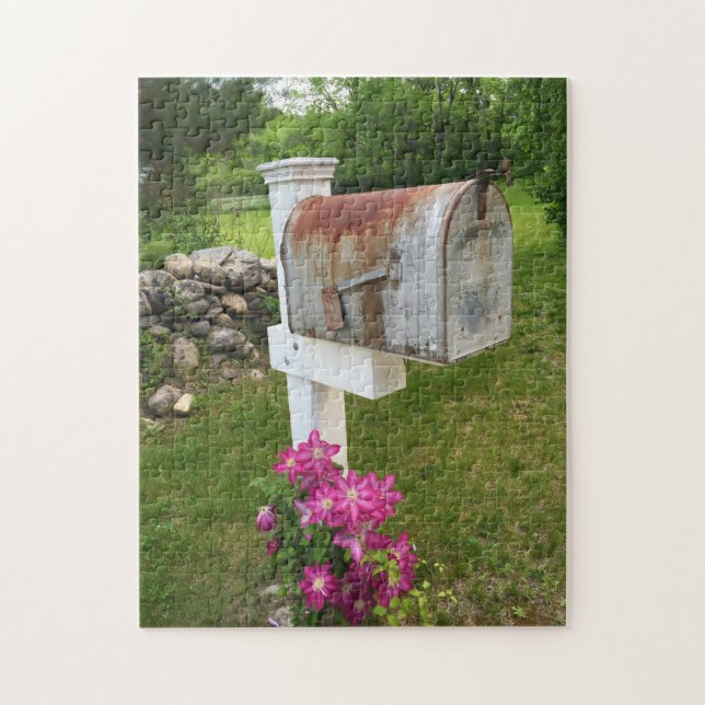 Rustic Mail Box Vermont. Jigsaw Puzzle (Vertical)