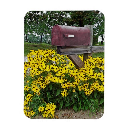 Rustic Mailbox Art  Magnet