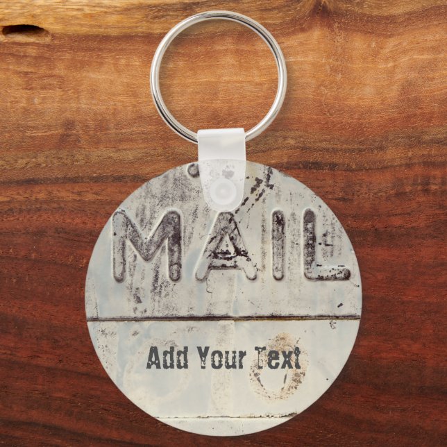Rustic Mailbox - Personalizable Keychain (Back)