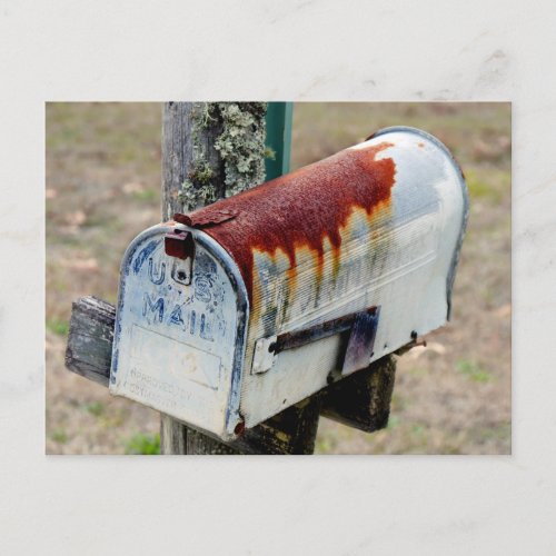 Rustic Mailbox Portrait Postcard