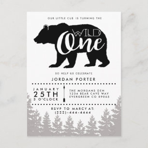 Rustic Mama Bear Baby Shower Invitation Postcard