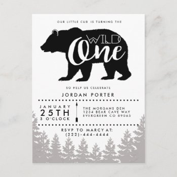 Rustic Mama Bear | Baby Shower Invitation Postcard by RedefinedDesigns at Zazzle