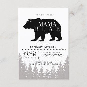 Rustic Mama Bear | Baby Shower Invite by RedefinedDesigns at Zazzle