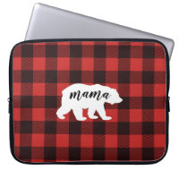 Rustic Mama Bear Red & Black Buffalo Plaid