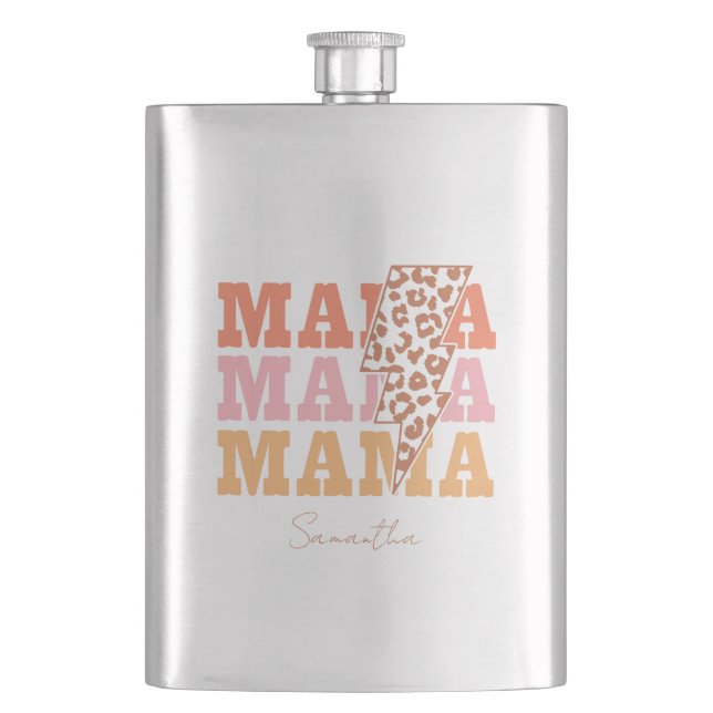 Rustic "Mama" Repeat Flask (Front)