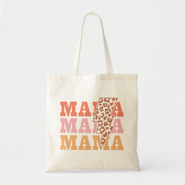 Rustic "Mama" Repeat Tote Bag (Front)