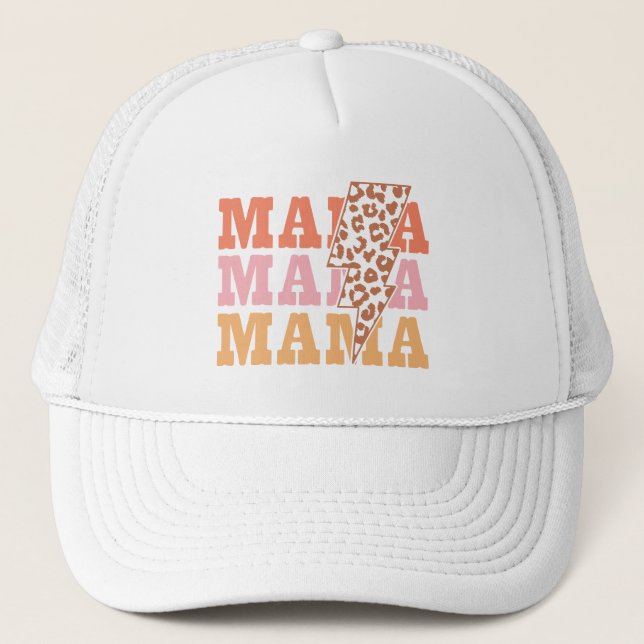 Rustic "Mama" Repeat Trucker Hat (Front)
