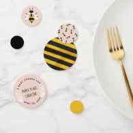 Rustic Mama to Bee Baby Girl Shower Table Confetti
