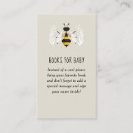 Rustic Mama to Bee Baby Shower Book Request Enclosure Card