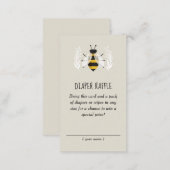 Rustic Mama to Bee Baby Shower Diaper Raffle Enclosure Card (Front/Back)