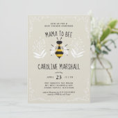 Rustic Mama to Bee Baby Shower Invitation (Standing Front)
