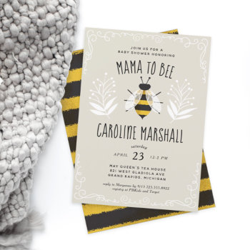 Rustic Mama To Bee Baby Shower Invitation by 2BirdStone at Zazzle