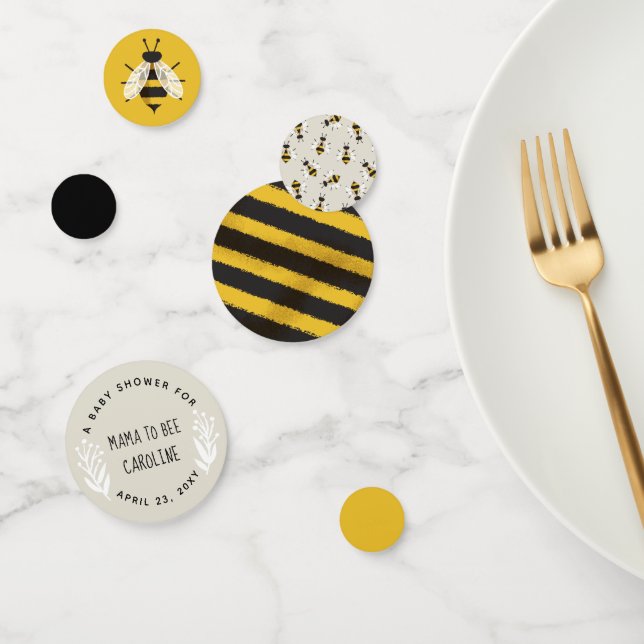 Rustic Mama to Bee Baby Shower Table Confetti (Group)