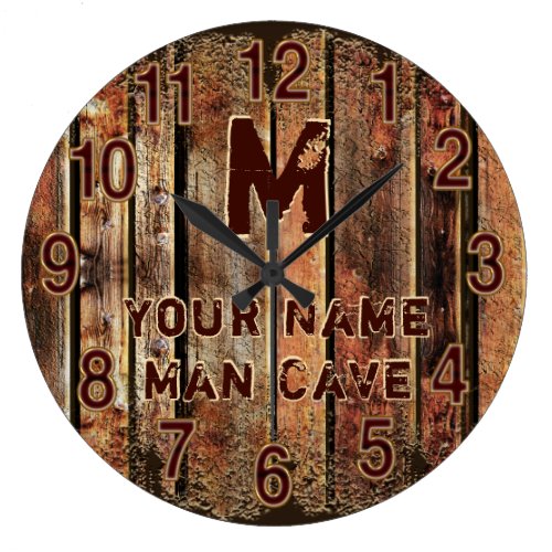 Rustic Man Cave Clock or Little Man Cave Pillow