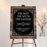 Rustic Man Myth Legend Black 100 Birthday Welcome Foam Board