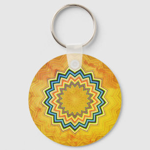 Rustic Mandala  Keychain