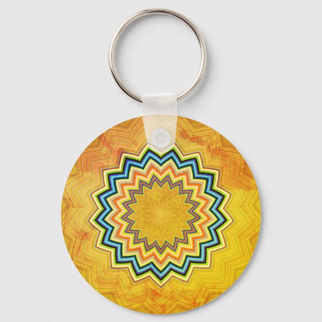 Rustic Mandala  Keychain (Front)