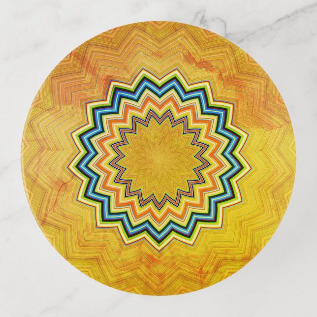 Rustic Mandala Trinket Tray (Front)