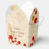 Rustic Maple Leaves Fall wedding favor boxes (Opened)