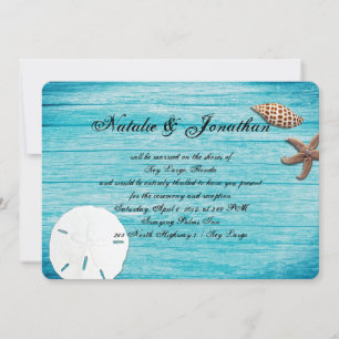 Rustic Marine Blue Destination Beach Wedding
