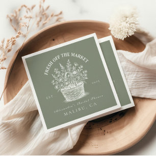 Rustic Market Garden Shower Napkins