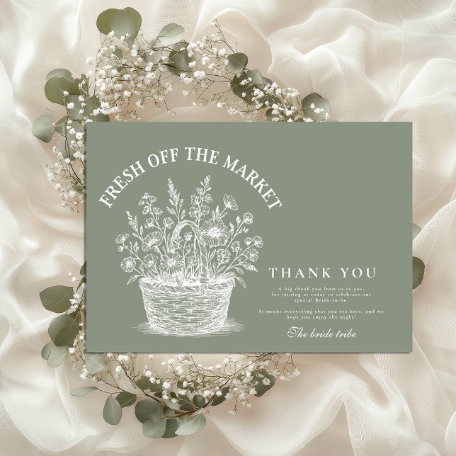 Rustic Market Garden Shower Thank You Card (Creator Uploaded)