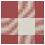 Rustic Gray and Beige Buffalo Plaid Fabric | Zazzle