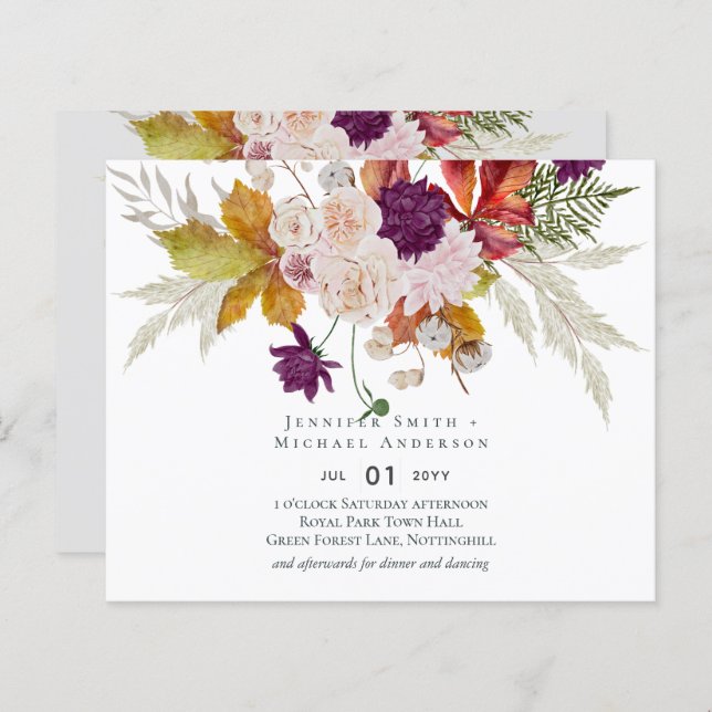 Rustic Maroon Ginger Blush Wedding (Front/Back)