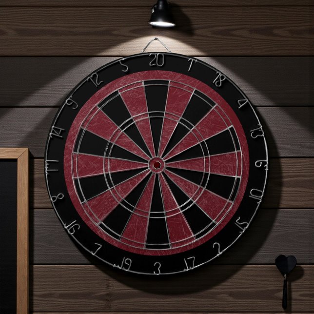Rustic Maroon Scratched Texture Dart Board (Creator Uploaded)